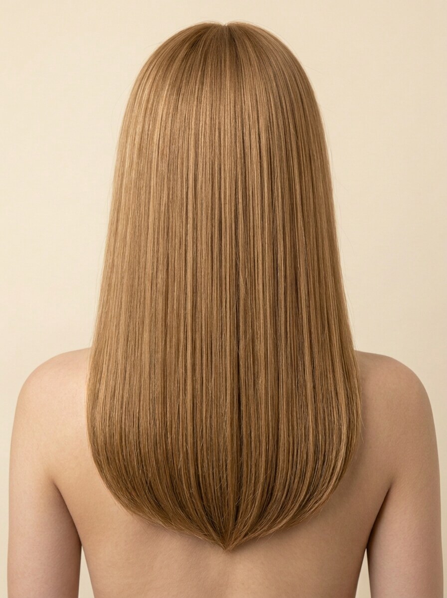 8 Medium Blonde hair colour — Rear view