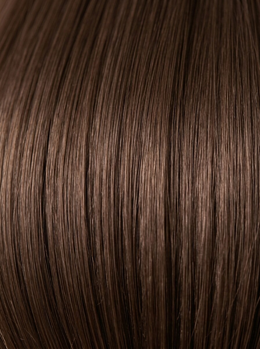 7Q Taupe Brown hair colour — Macro