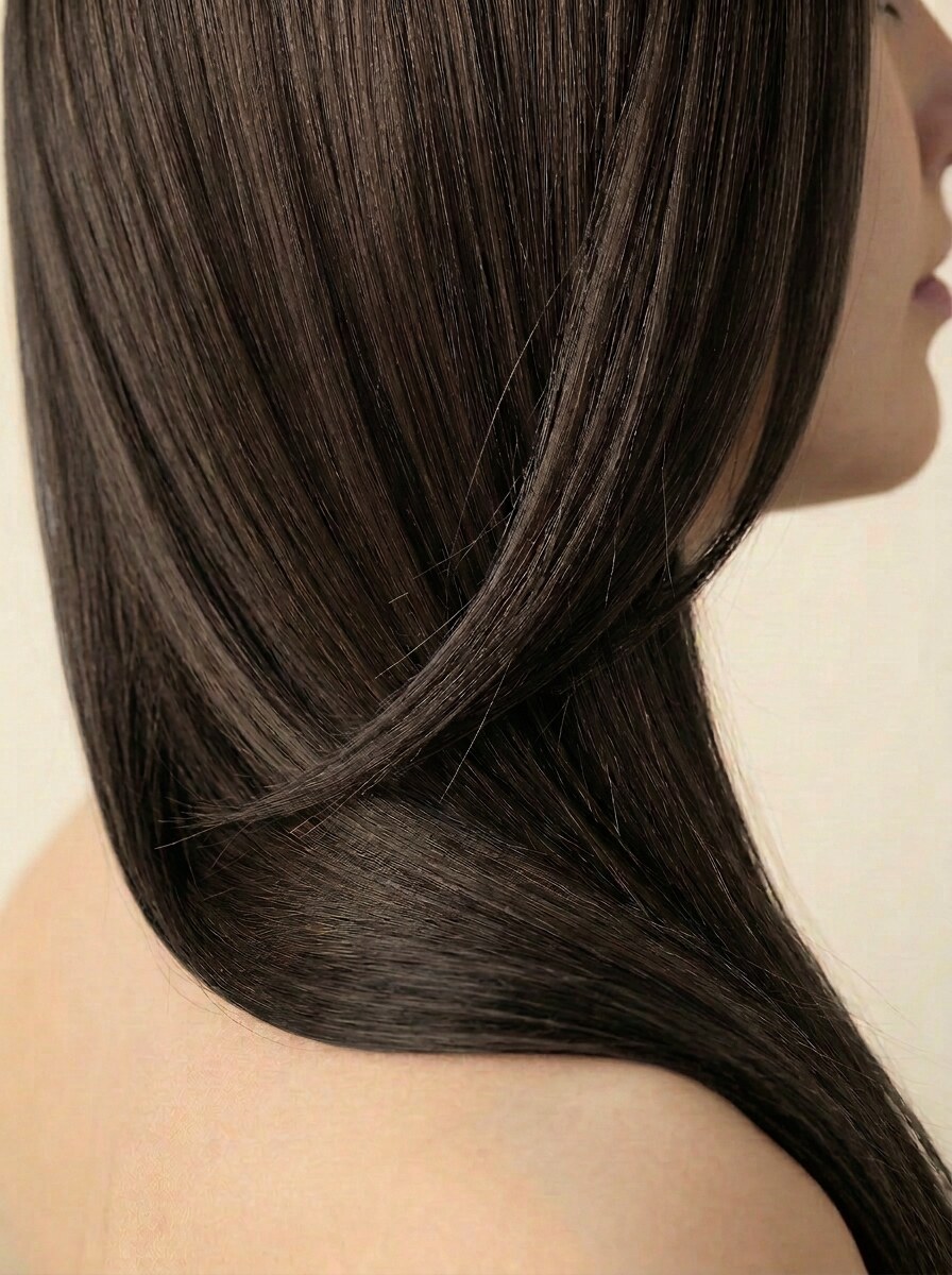 1A/2H Cool Brunette Blend hair colour — Side profile