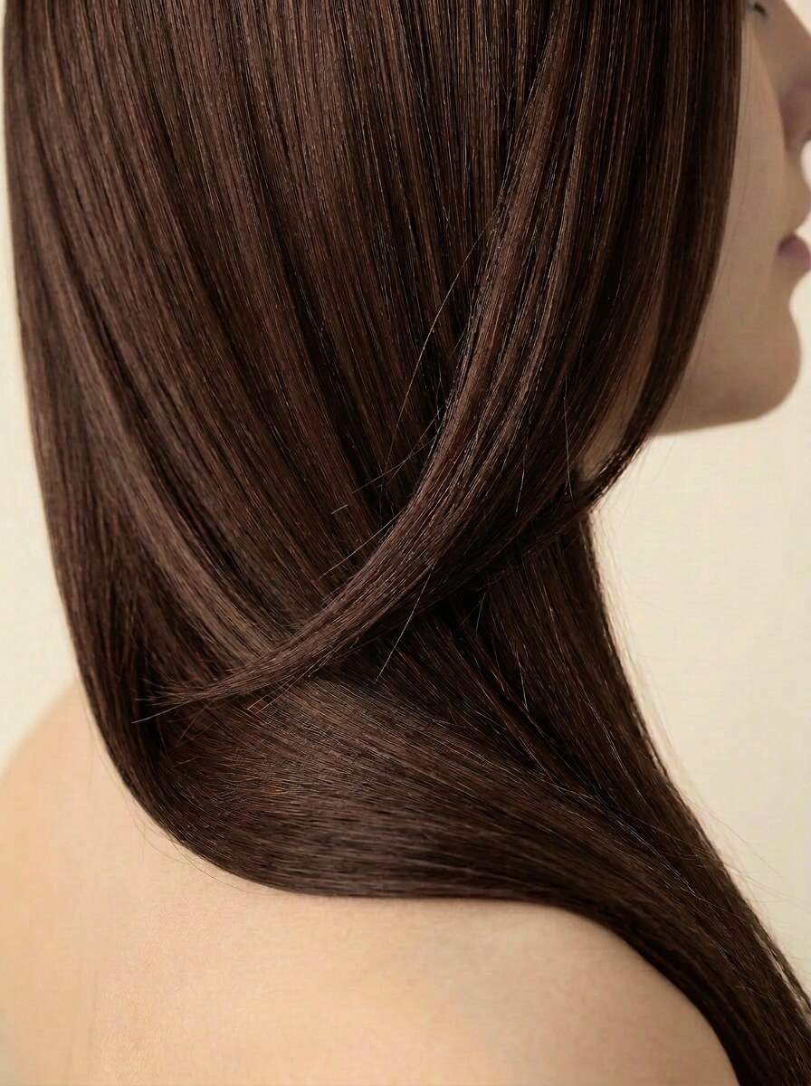 2 Dark Brown hair colour — Side profile