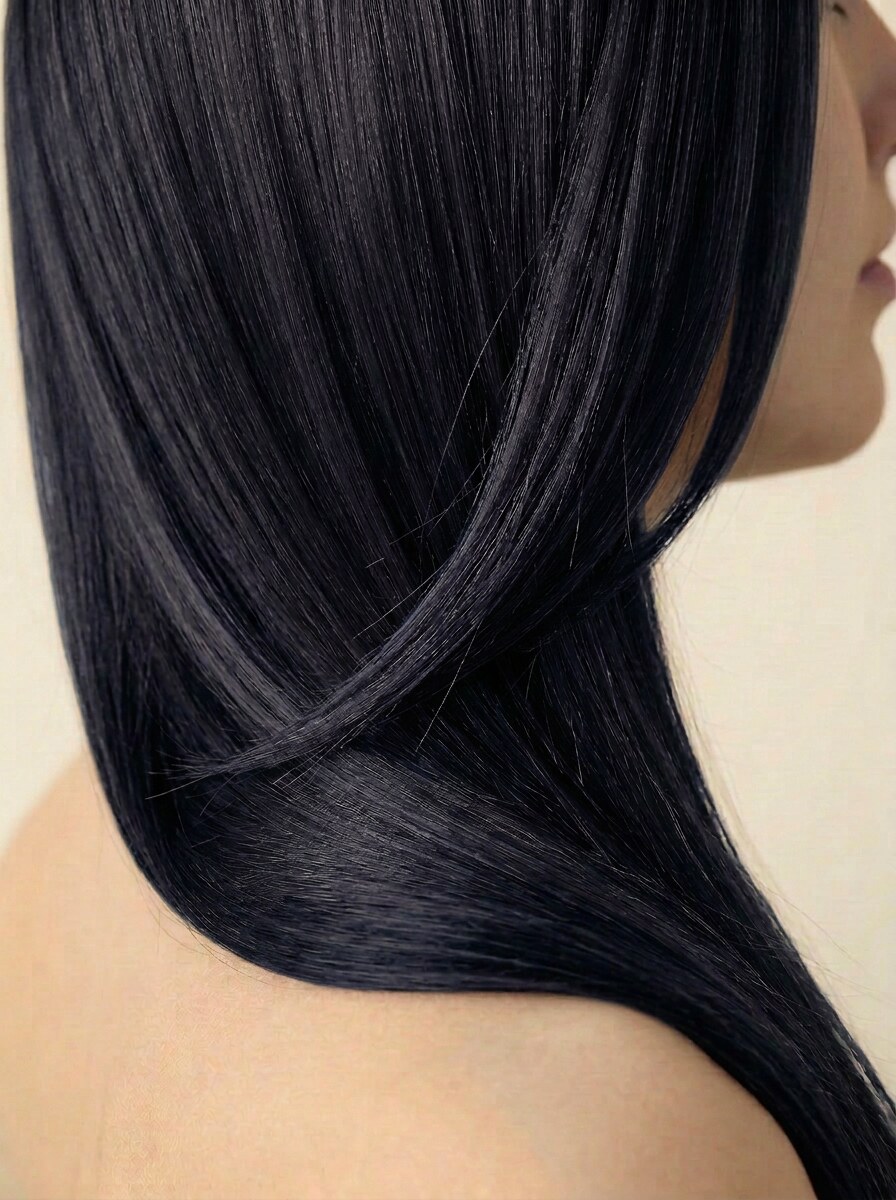 1 Jet Black hair colour — Side profile