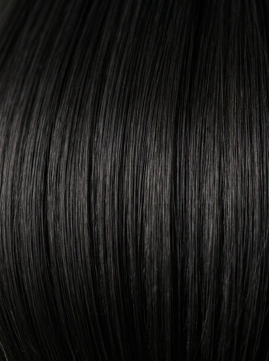 1 Jet Black hair colour — Macro
