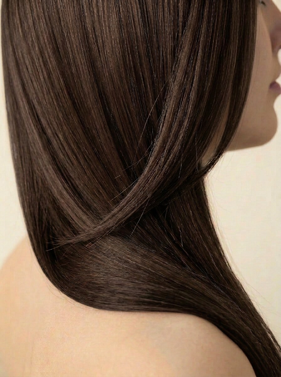 2Q Cool Brown hair colour — Side profile