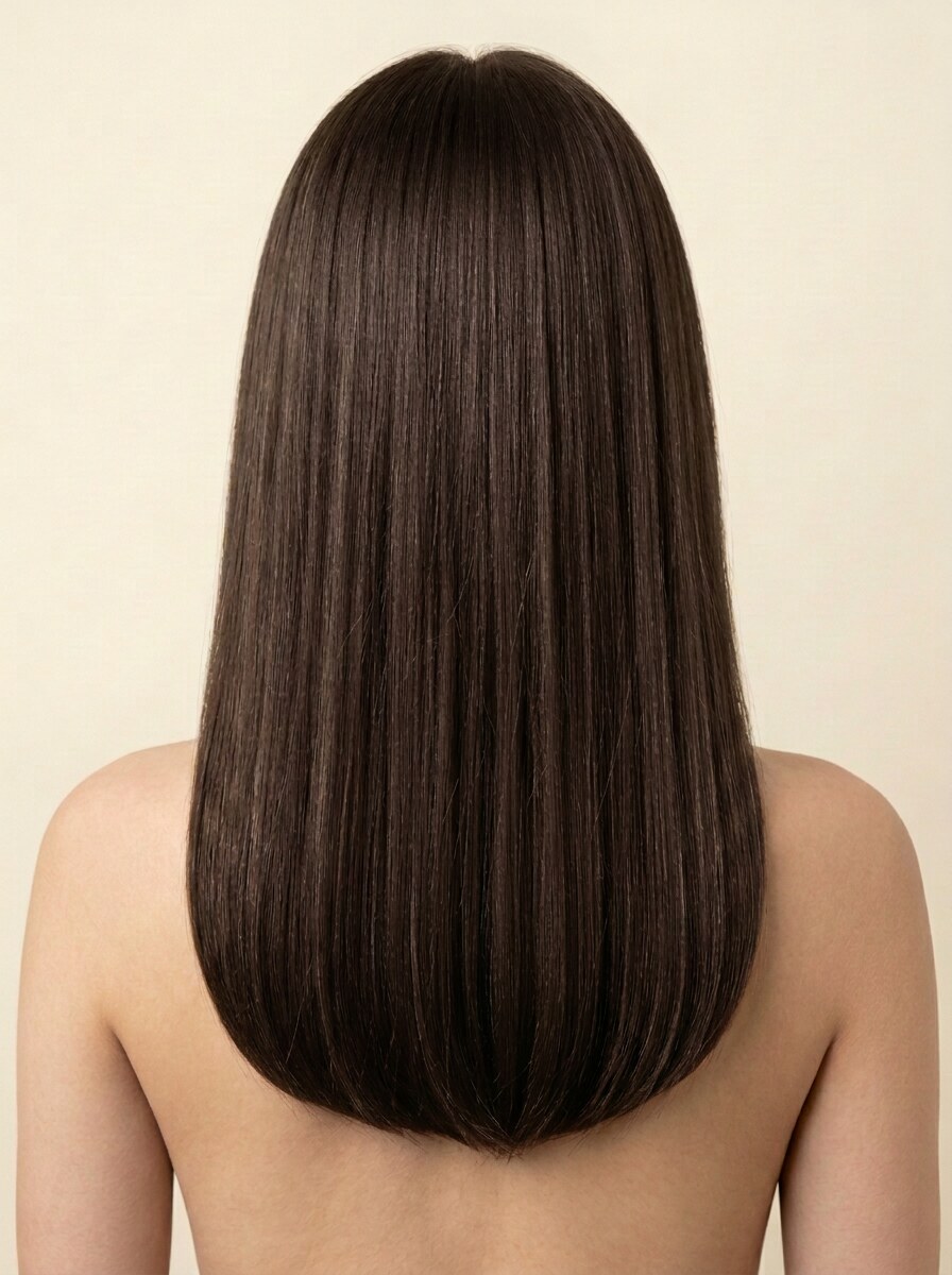 2Q Cool Brown hair colour — Rear view