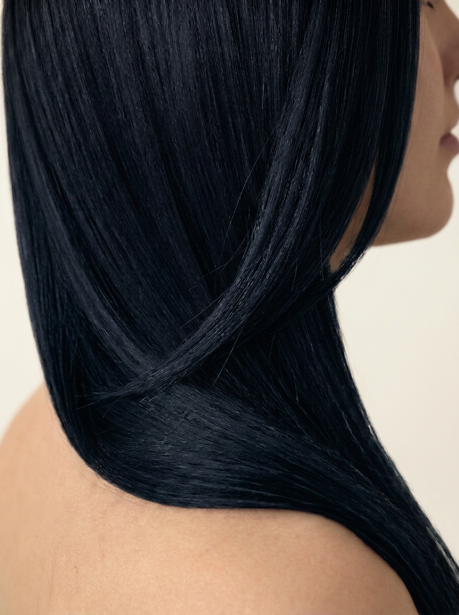 1 Jet Black hair colour — Side profile