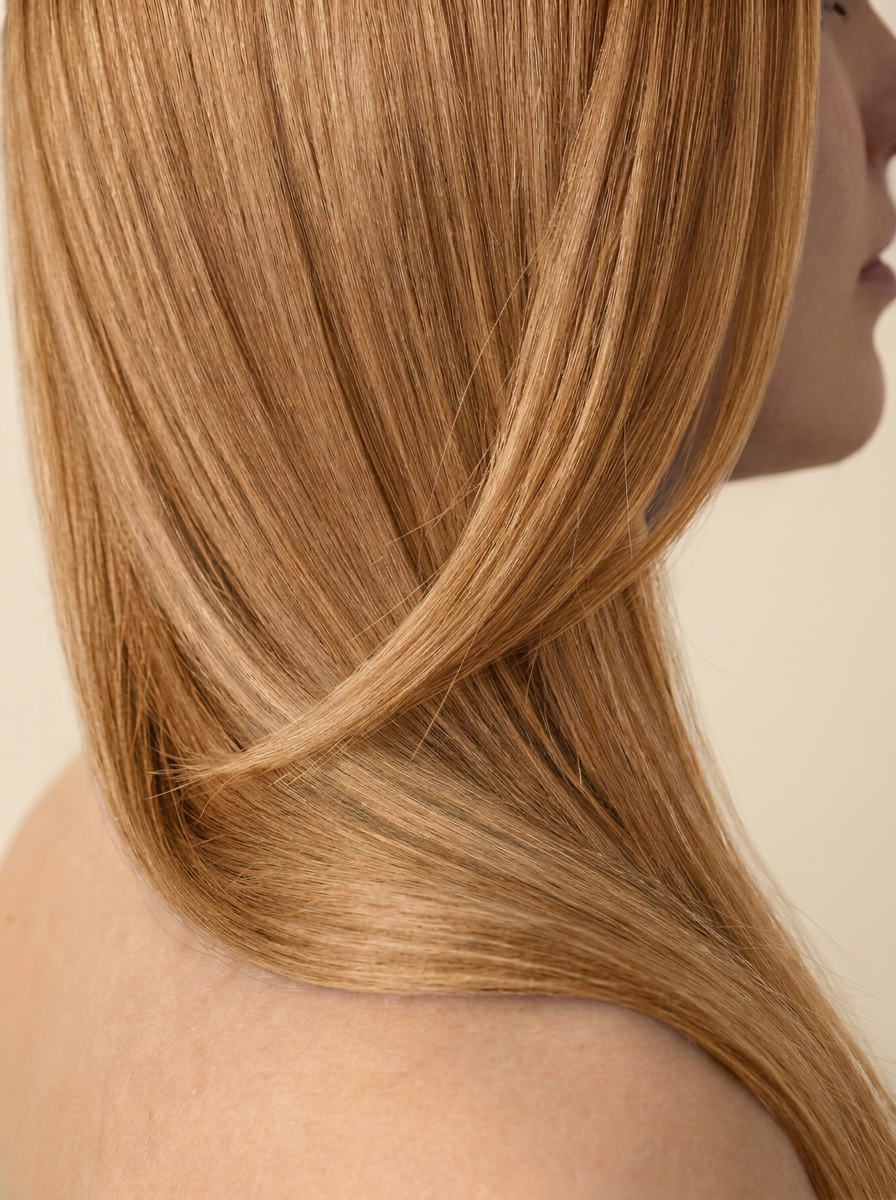 12 Golden Brown hair colour — Side profile