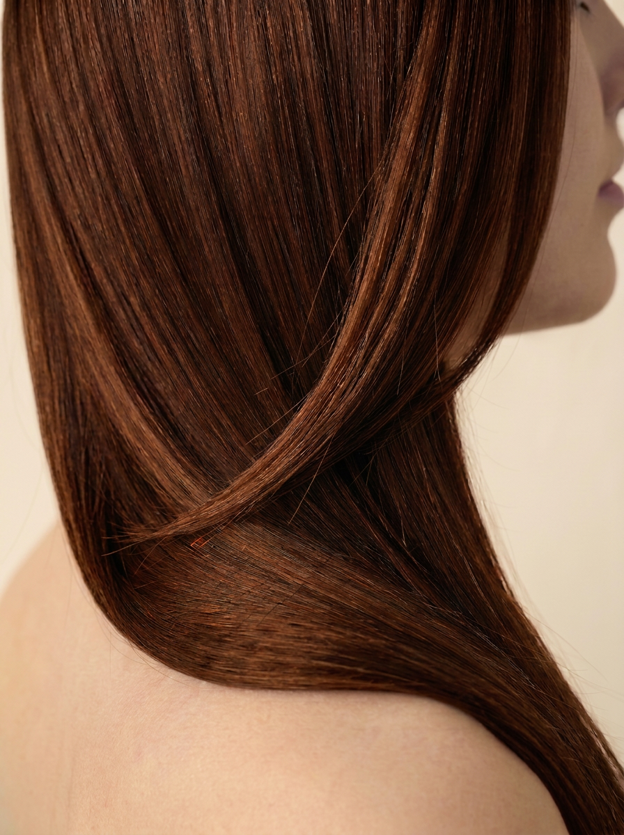 2 Brown hair colour — Side profile