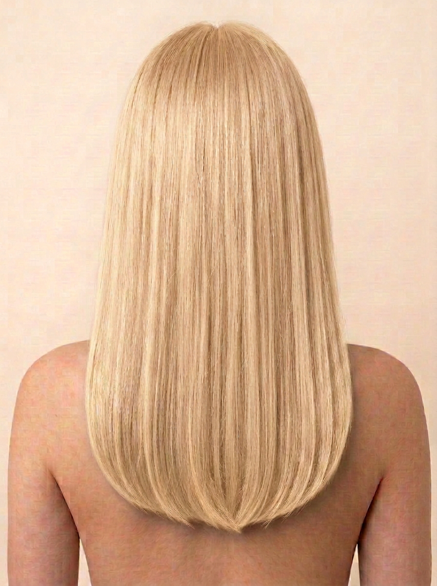 22 Beige Blonde hair colour — Rear view