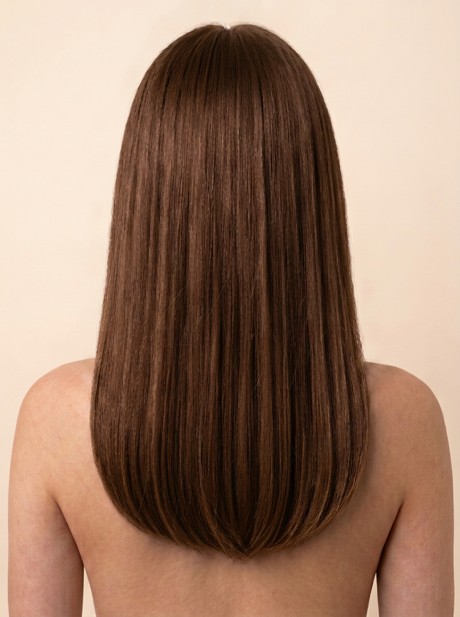 2Q Cool Brown hair colour — Rear view