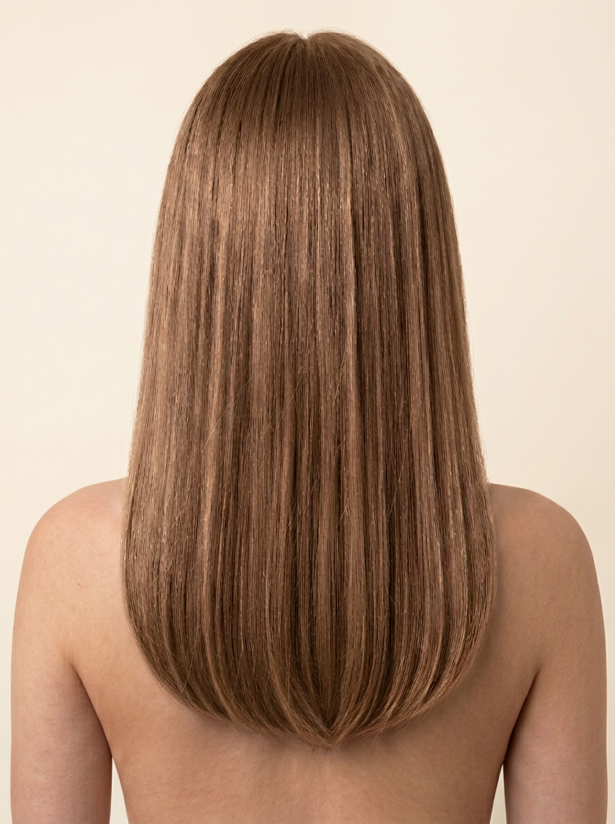 4Q Cool Light Brown hair colour — Rear view
