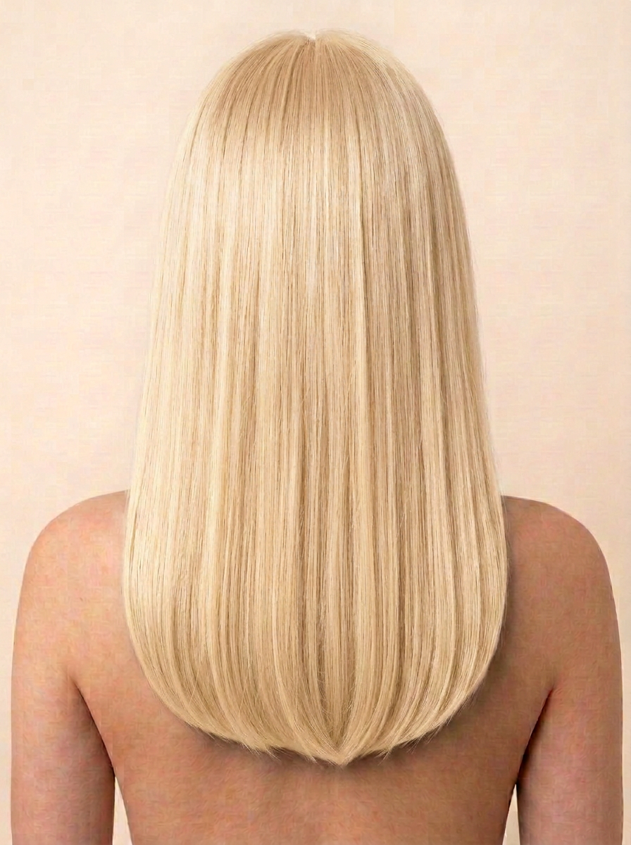 60 Light Golden Blonde hair colour — Rear view